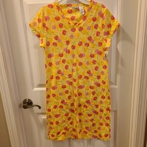 NWT Adonna Yellow with Cherries Sleep dress Small